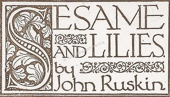 Sesames & Lillies by John Ruskin