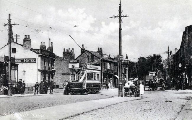 Fallowfield 1910,  north towards Fallowfield Brow