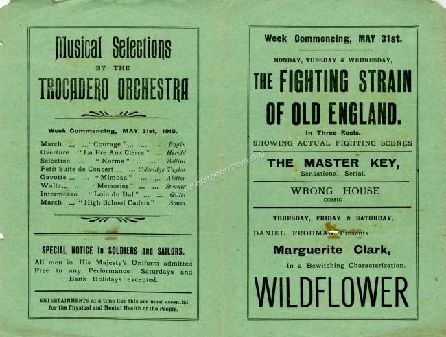 1915 Trocadero programme