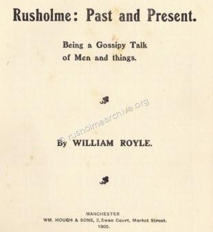 History of Rusholme, William Royle 1905