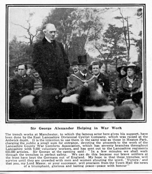 Sir George Alexander opening of Trenches