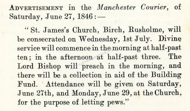 St James Consecration notice