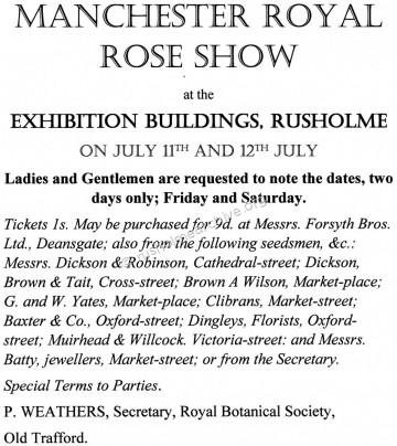 1913 Rose Exhibition poster