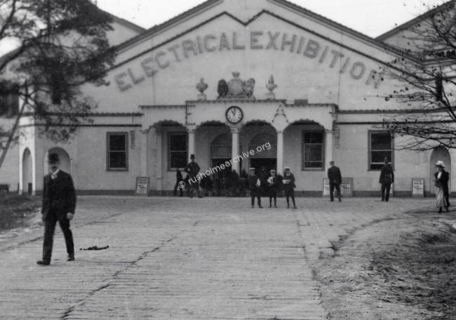 Electrical Exhibition, close-up, card dated 1908