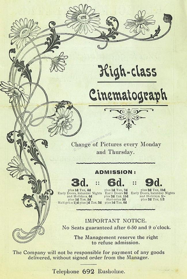 Cinema price list