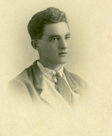 WW1 Fallowfield patient in hospital blue uniform