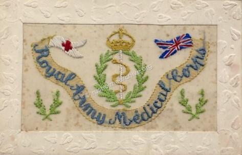 RAMC embroidered Greetings card