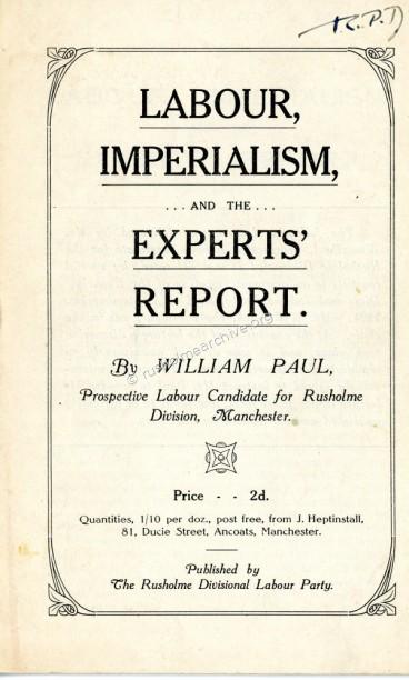 William Paul leaflet