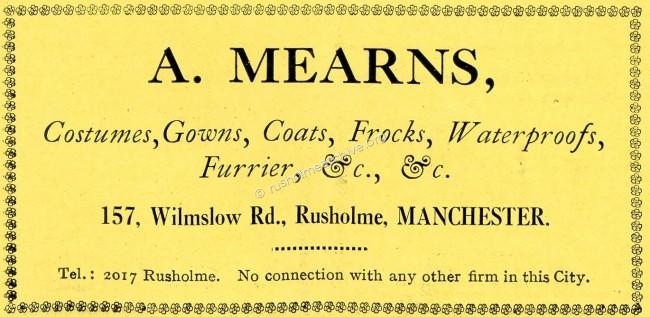 Rusholme Theatre advertisment