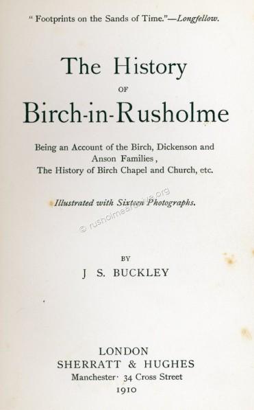 Birch-in-Rusholme history