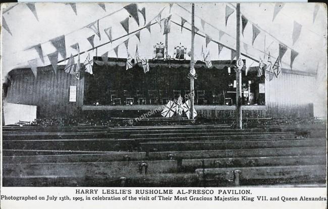 Rusholme Pavilion interior view July 1905