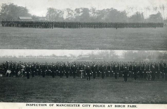 undated view of Police Inspection at Birch Park