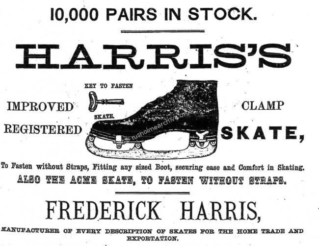 Skating advertisement 1873