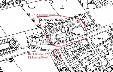 St Mary's Home, map dated 1881
