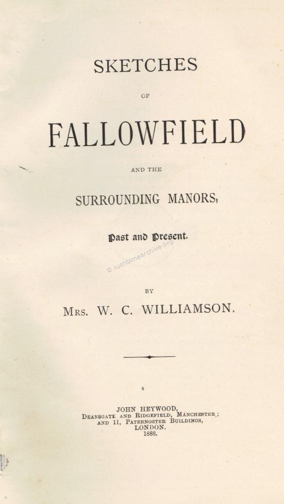 'Fallowfield' 1888, by Mrs C Williams