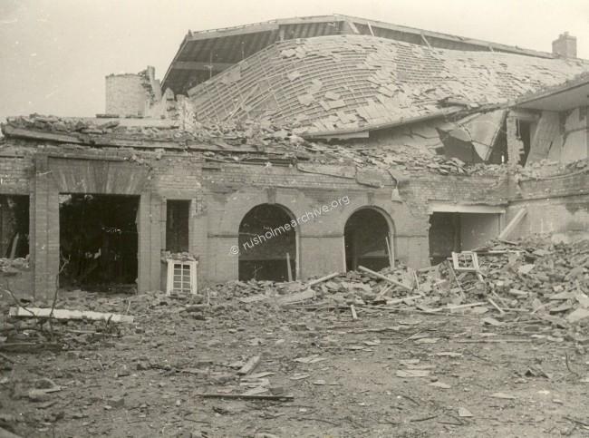 bomb damage to school
