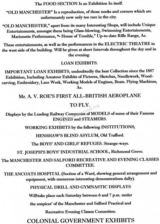 The opening advertisements for the Exhibition