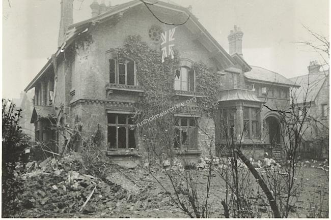 Barcomb Cottage after 2nd WW bomb damage