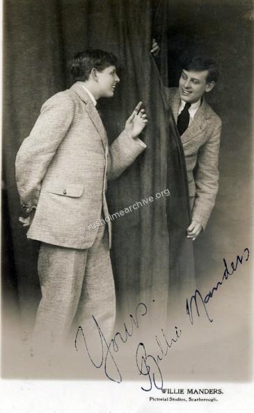 Autographed postcard of Billie Manders