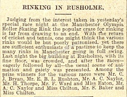 Rinking in Rusholme