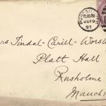 Envelope addressed to Mrs Tindal-Carrill-Worsley, 1897