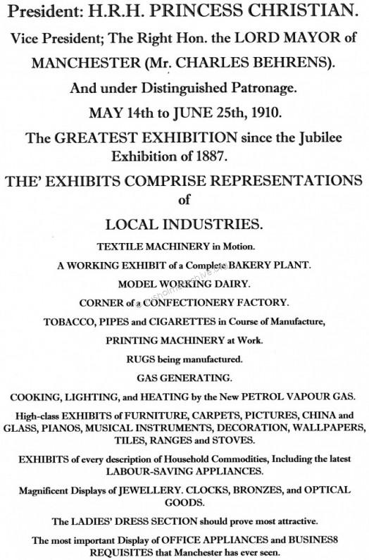 The opening advertisements for the Exhibition