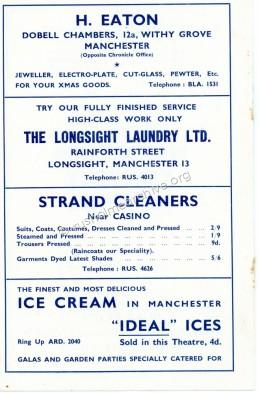 Manchester Kentucky Minstrels page 2 1939/40