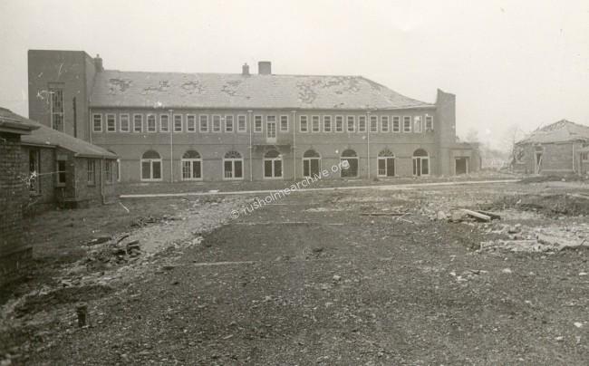 bomb damage to school