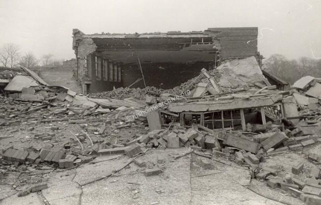 bomb damage to school