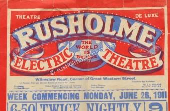 Rusholme Electric Theatre poster 1911