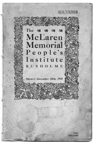 McLaren Memorial Peoples Institute 1910 Souvenir