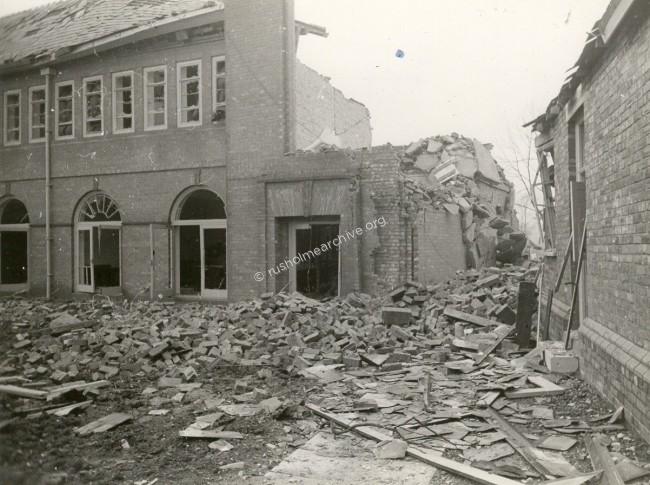 bomb damage to school